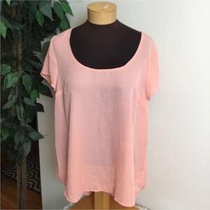 Torrid 00 Apricot NWT semi sheer blouse w/flaws